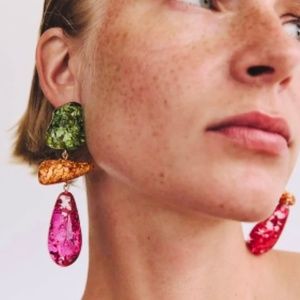 Zara Multicoloured Resin Statement Earrings